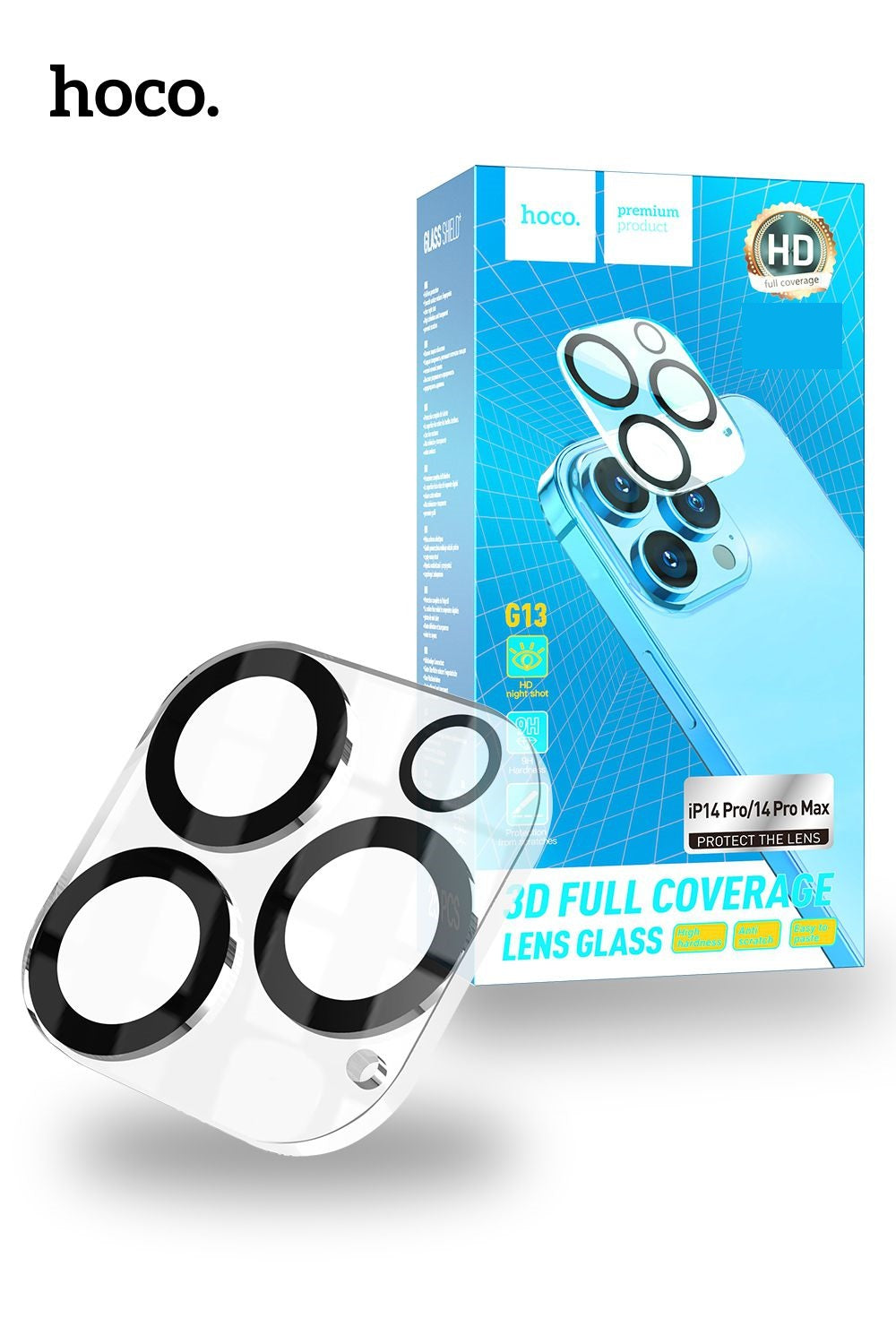 Hoco G13 iPhone Back Camera Lens Anti-Glare Tempered Glass