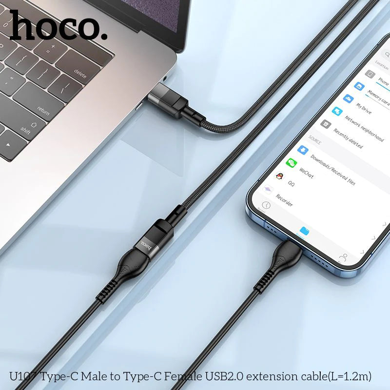 Hoco U107 USB-C Extension Cable 120cm