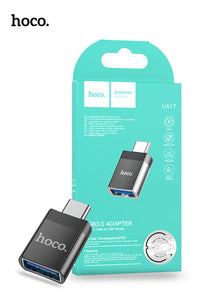 Hoco UA17 Lighting / Type C Male to USB Female OTG Adapter