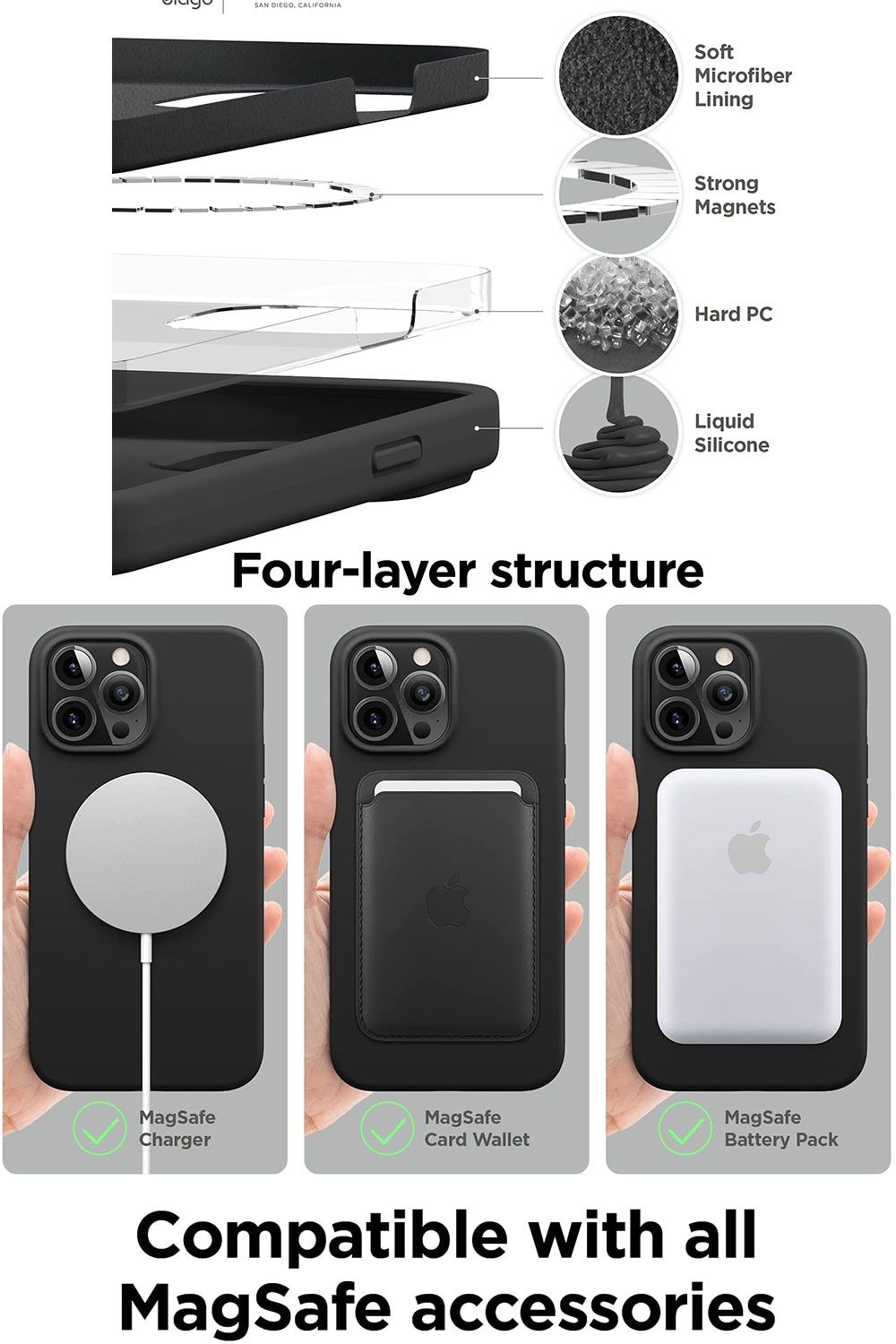 iPhone 17 Pro Hybrid Symmetry Series Style Shockproof Case Cover with Magnetic Ring