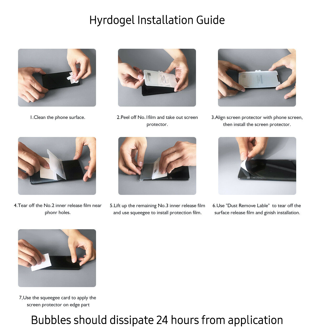 Samsung Full Coverage 3D Screen Protector PET / Hydrogel Film