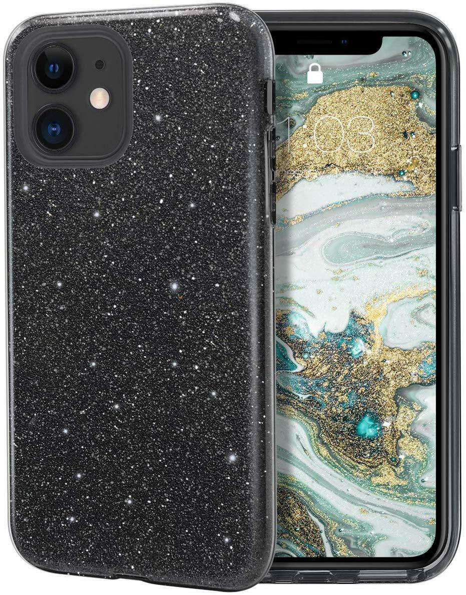 iPhone 17 3 Layer Hybrid Sparkle Bumper Protection Ultra Slim Bling Glitter Case