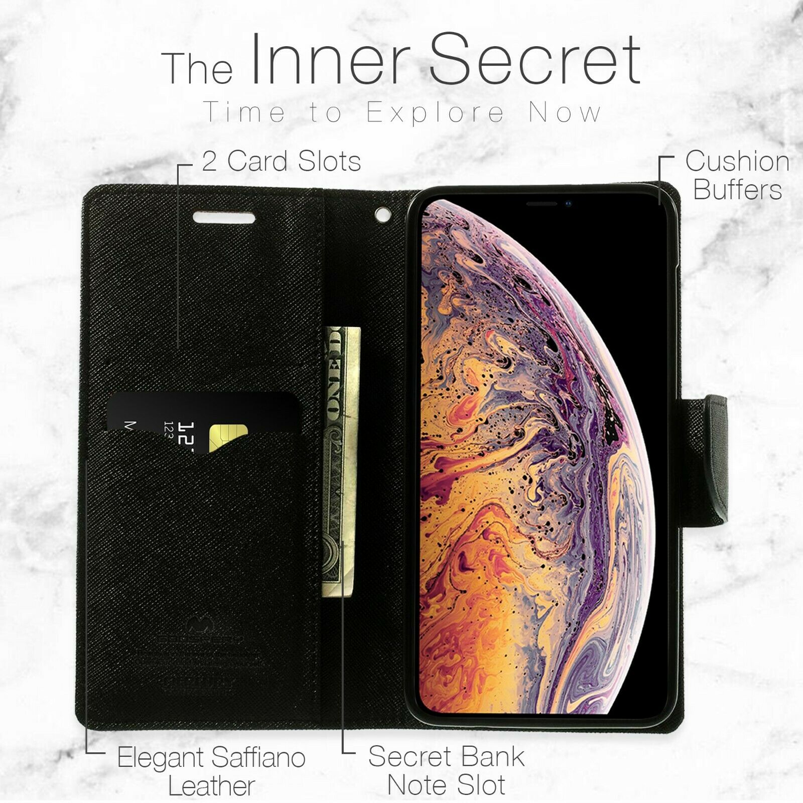 Samsung Galaxy S Series Mercury Goospery Card Fancy Diary Wallet