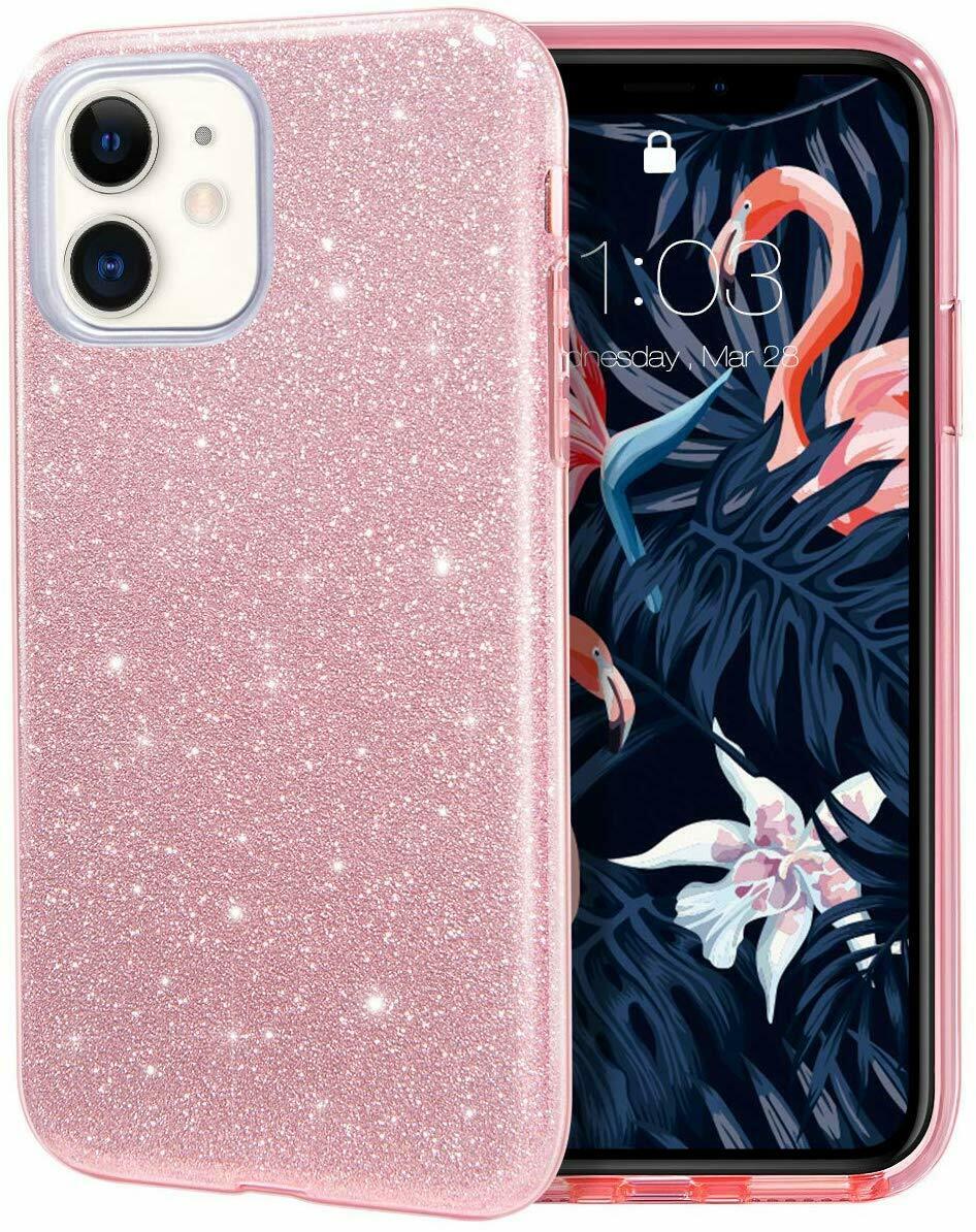 iPhone 17 Air 3 Layer Hybrid Sparkle Bumper Protection Ultra Slim Bling Glitter Case