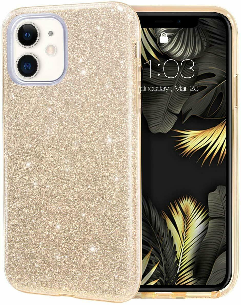 iPhone 17 3 Layer Hybrid Sparkle Bumper Protection Ultra Slim Bling Glitter Case