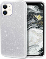 Load image into Gallery viewer, iPhone Ultra Slim 3 Layer Hybrid Back Cover Sparkle Shinning Protective Bumper Bling Glitter Case
