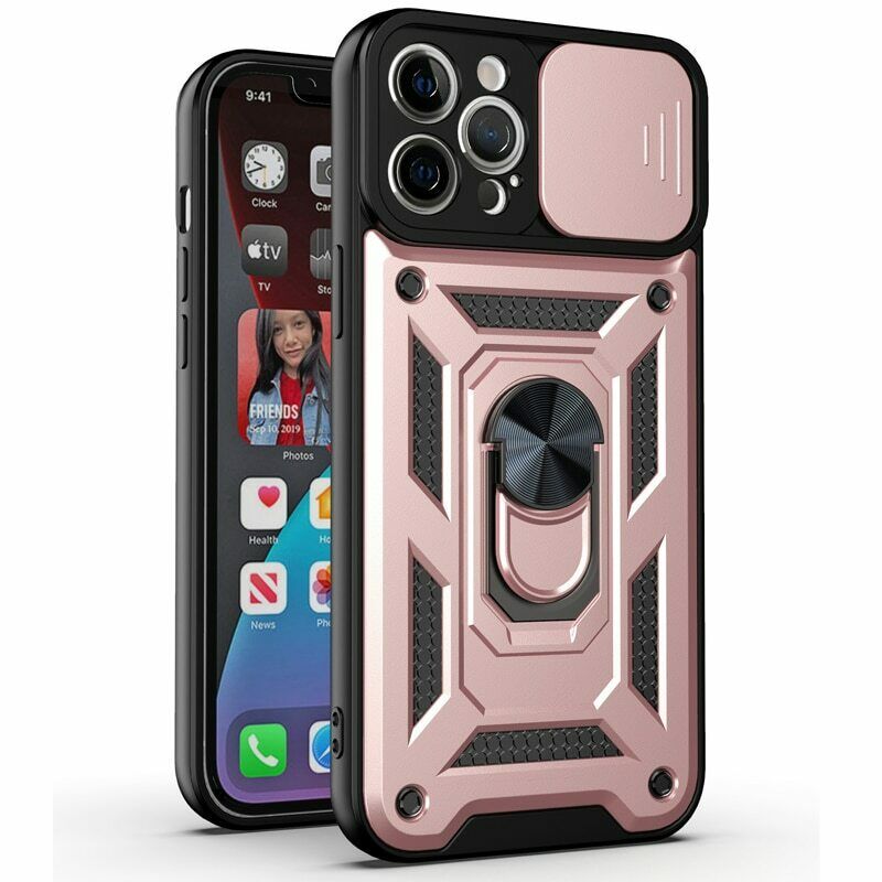 Samsung Dual Layer Heavy Duty Shockproof Magnetic iRing Camshield Camera Protective Case Cover