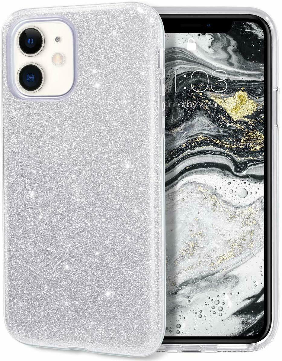 iPhone 17 3 Layer Hybrid Sparkle Bumper Protection Ultra Slim Bling Glitter Case