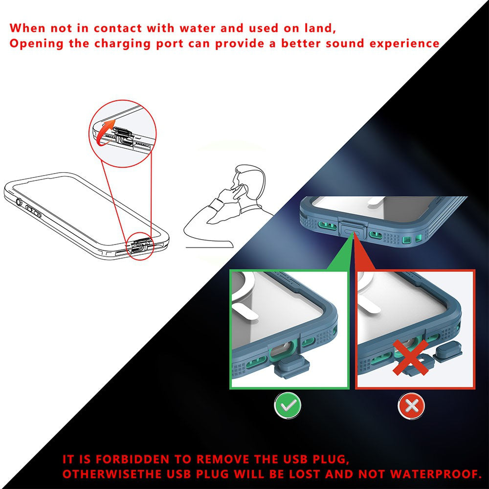 iPhone 17 Waterproof Case Dirtproof Snowproof Dropproof Cover