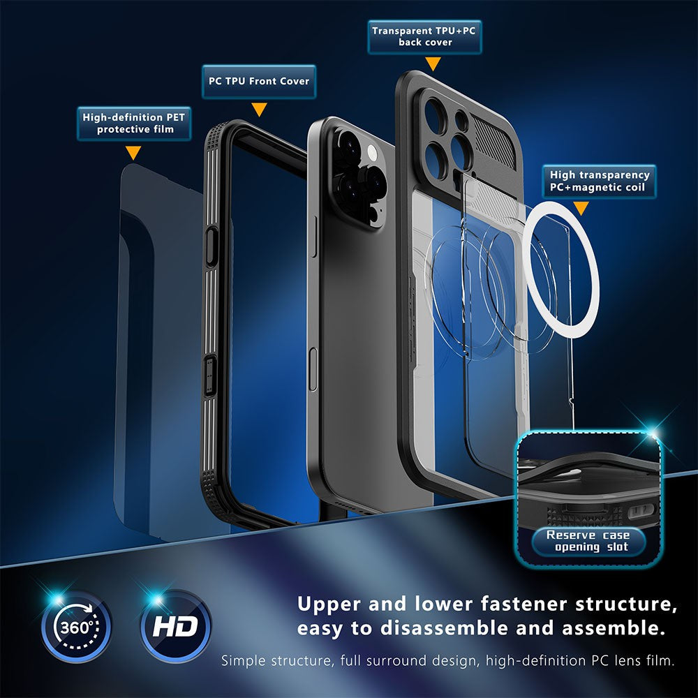 iPhone 17 Pro Waterproof Case Dirtproof Snowproof Dropproof Cover