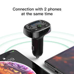 Load image into Gallery viewer, Baseus Car FM Transmitter Bluetooth MP3 Dual USB Charger SD Card Player Charger
