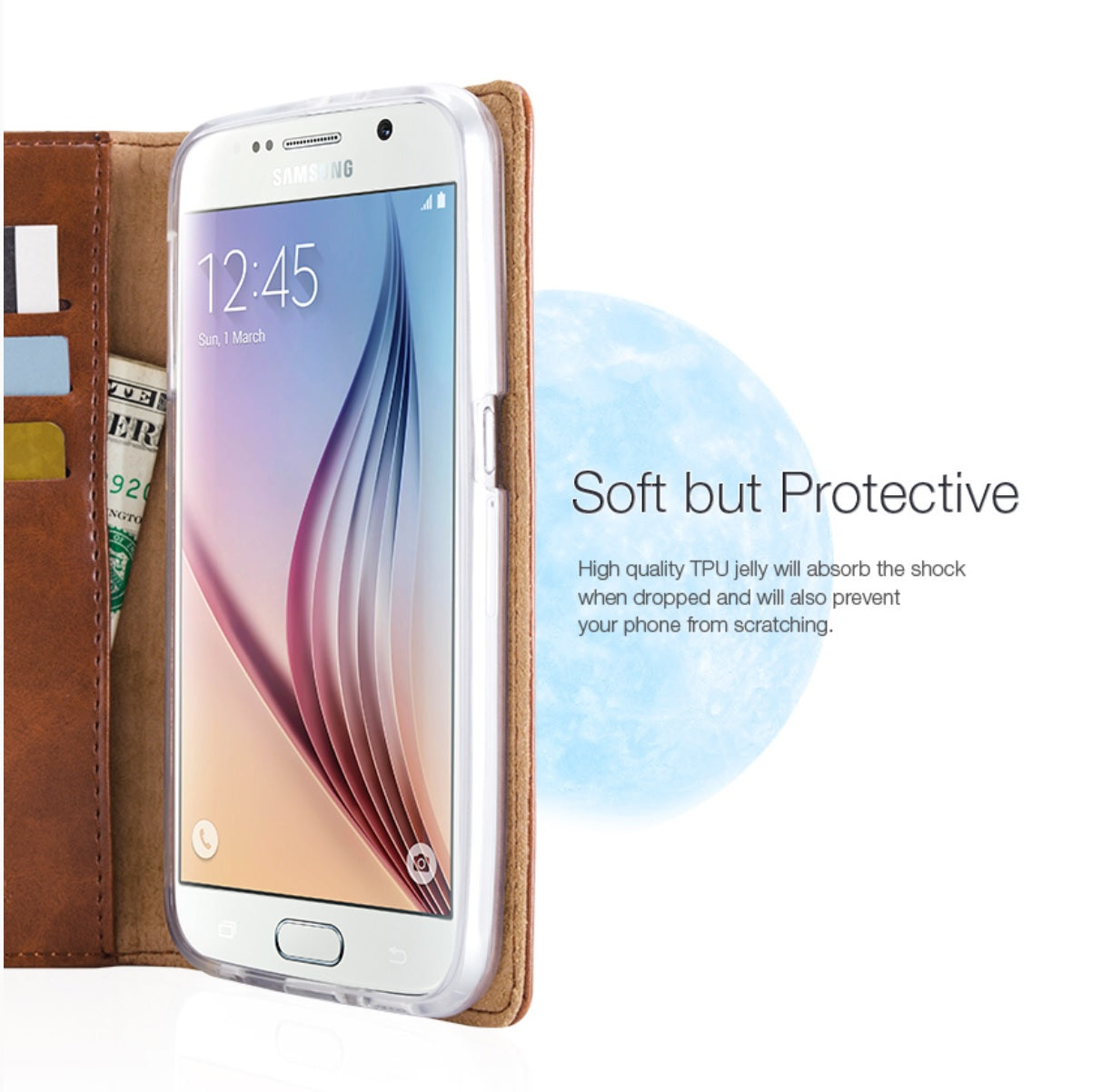Samsung Galaxy S Series Mercury Goospery Bluemoon Flip Stand Case Silicone Gel Cover