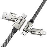 Load image into Gallery viewer, Hoco S22 Magic Cube 60W USB to Lighting / Type-C / Type-C to Type-C / Lighting Charging Data Cable 1.2m Zinc Alloy connectors and Woven Cloth Braid
