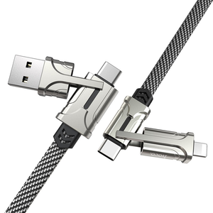 Hoco S22 Magic Cube 60W USB to Lighting / Type-C / Type-C to Type-C / Lighting Charging Data Cable 1.2m Zinc Alloy connectors and Woven Cloth Braid
