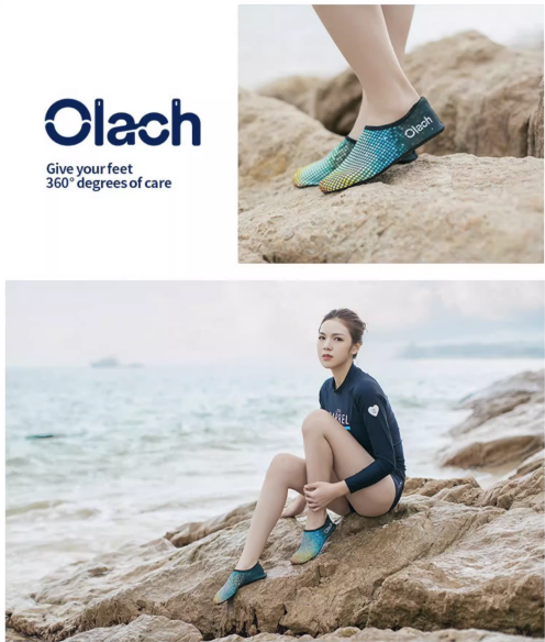 Olach Unisex surface Aqua Shoes Amphibious Rubber Beach Non Slip Water Sports Shoes