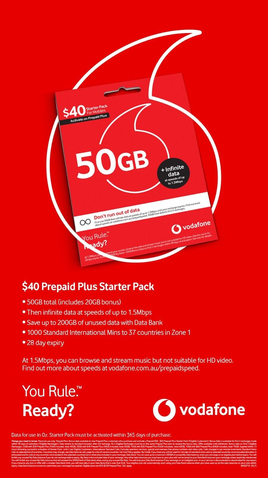Vodafone 5G Prepaid Plus Starter Pack