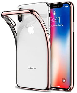 Pack of 2 - iPhone Ultra-Thin Soft TPU Gel Clear Bumper Back Case Side Colour