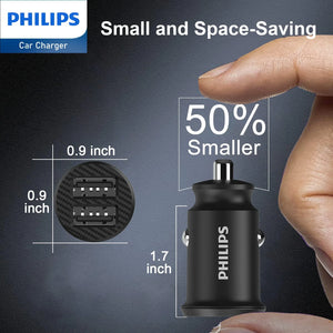 Philips Dual USB-A Port Car Charger (DLP2510)