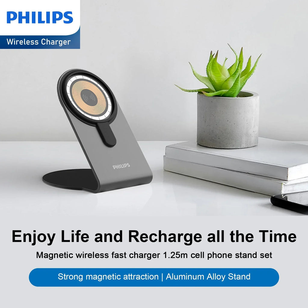 Philips 15W Wireless Charger，Explorer's Edition Magnetic Wireless Fast Charging Charger DLK3535Q