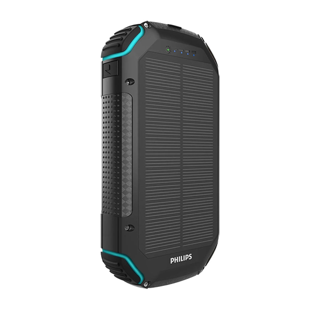 Philips 10000mAh Portable Solar Power Bank Supports Fast Charging Of Multiple Devices DLP7725N