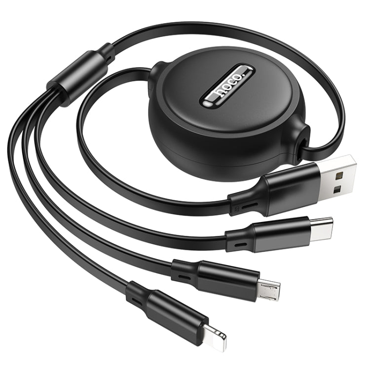 Hoco X75 Retractable 3 in 1 Cable Lighting Micro USB Type C