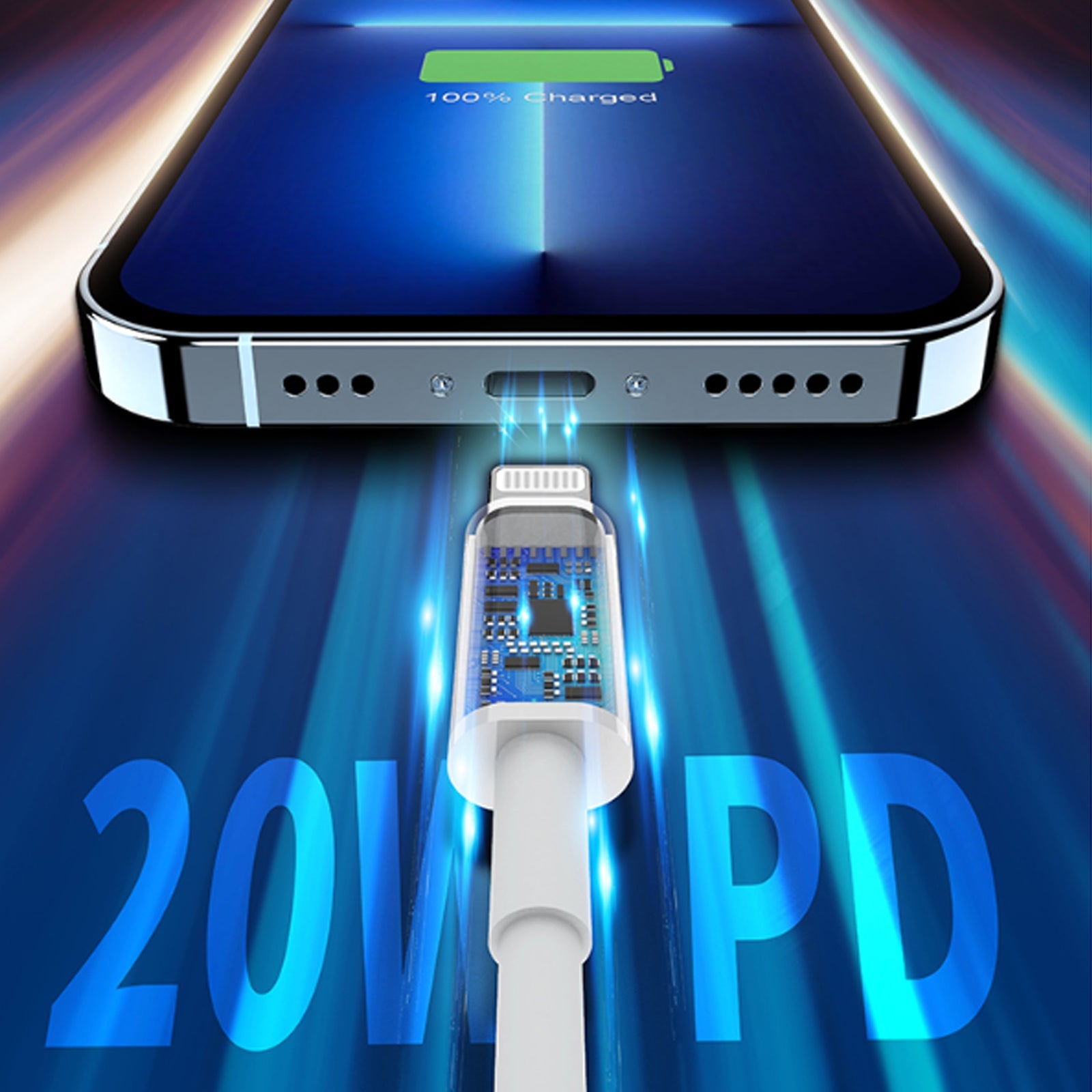 Buckko USB-C To Lightning PD Fast Charging Cable 100cm