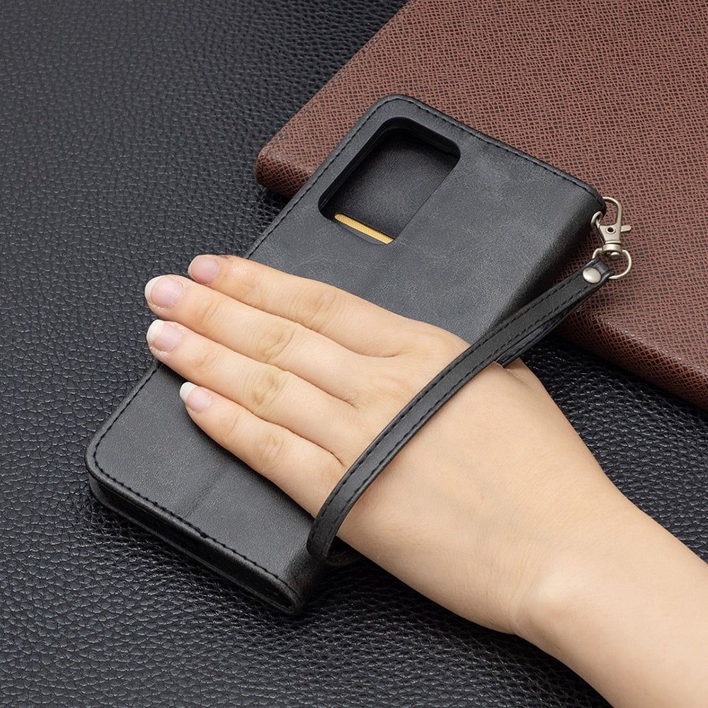 Leather Wallet Case For OPPO Reno6 Pro 5G Reno5 F Z Reno4 Reno7 Reno 7 6 5 4 A15 A16 A17 A55 A54 A57 A74 Phone Cover Etui Bag