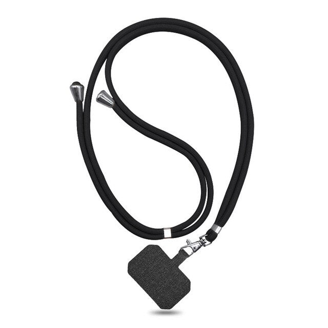 Universal Cell Phone Crossbody Nylon Patch Phone Lanyards Rope Strap Hanging Cord with Curing Cloth