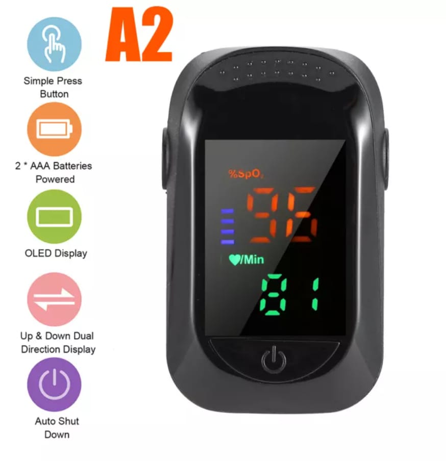 Oximeter Finger Pulse Blood Oxygen O2 Monitor Saturation Fingertip