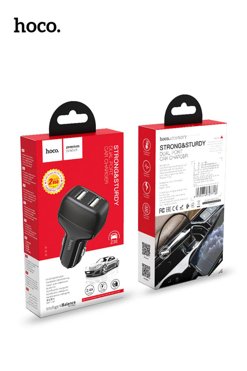 Hoco Z36 Fast Charging Dual USB-A Car Charger