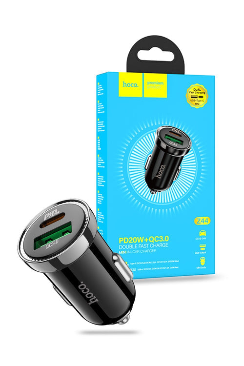 Hoco Z44 USB-C USB-A QC3.0 PD20W Car Charger