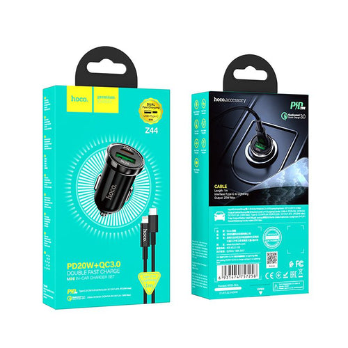 Hoco Z44 USB-C USB-A QC3.0 PD20W Car Charger