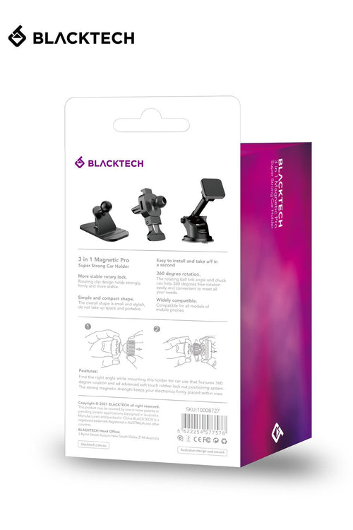 BLACKTECH Super Strong Magnetic Pro 3 in 1 Holder