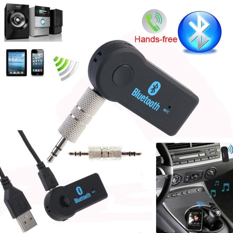 CAR BLUETOOTH AUX ADAPTER RECEIVER FOR AUDIO STEREO MUSIC