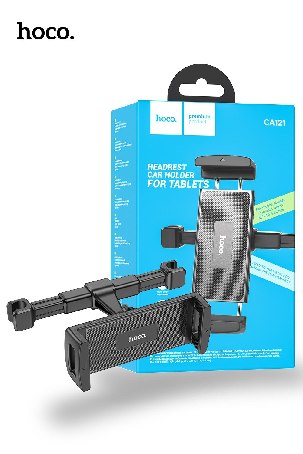 Hoco CA121 Car Back Seat Phone Tablet Holder Headrest Holder for 4.7-12.9 inch Pad Backseat Mount for Pad Tablet PC Auto Headrest Holder