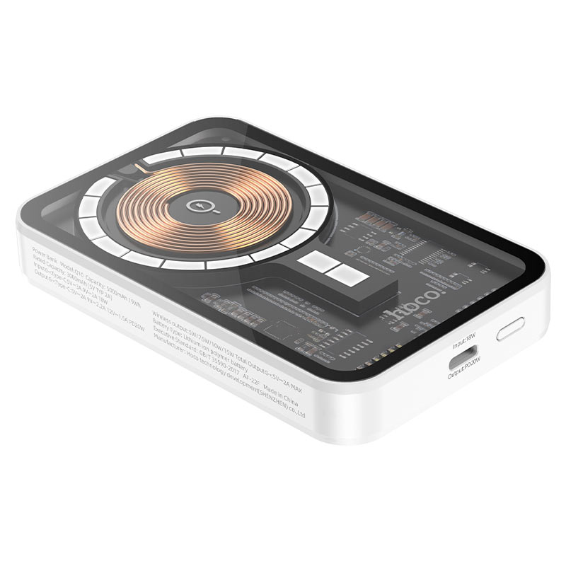 Hoco Q10 20W 5000mAh Magnetic Magsafe Wireless Charging Power bank