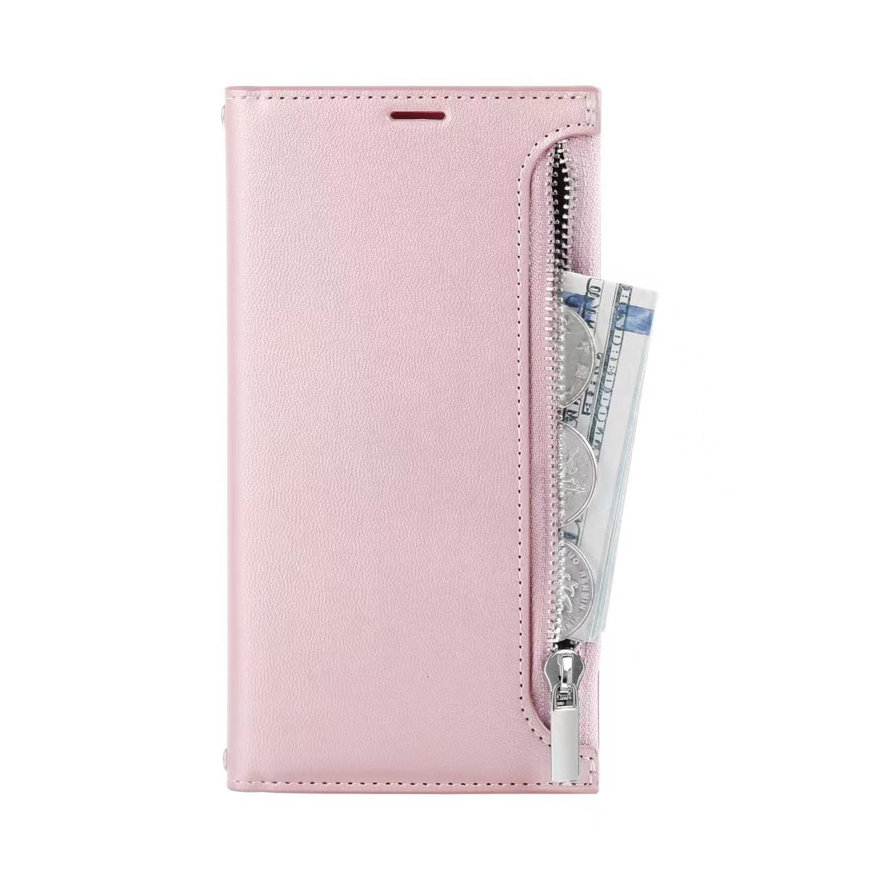 iPhone Hanman Zipper Case with Card Holder Wallet for Women with Strap, Cross-body Necklace Lanyard Shoulder Strap