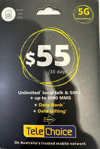 TeleChoice 5G Prepaid SIM $55 Starter Pack