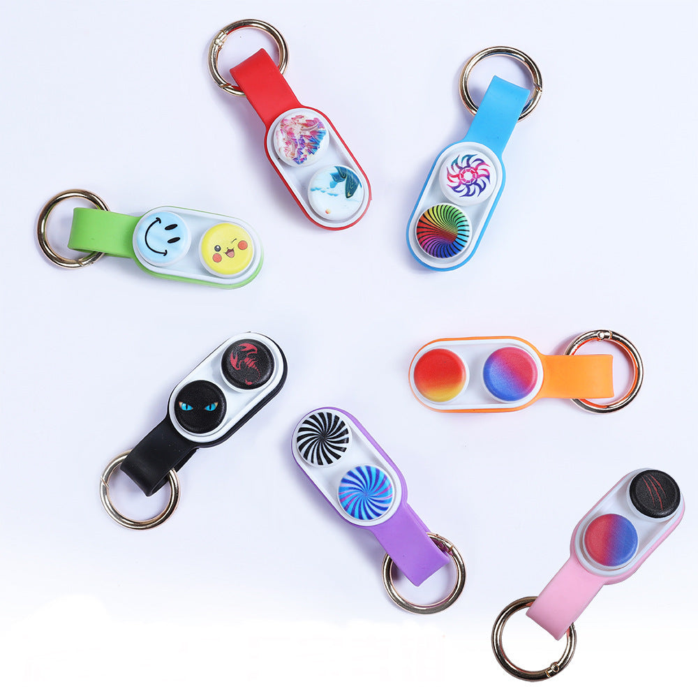 Keychain PopPuck Fidget Toys Poppuck Funny Anti Stress Novel Toys Stress Relief Toy For Children Kids