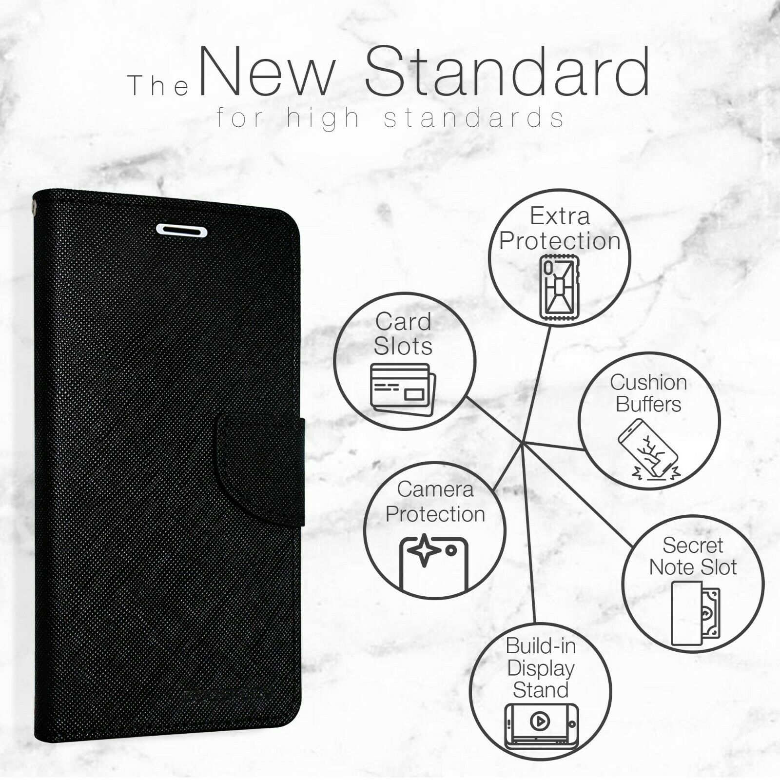 Samsung S3 Mercury Goospery Card Fancy Diary Wallet