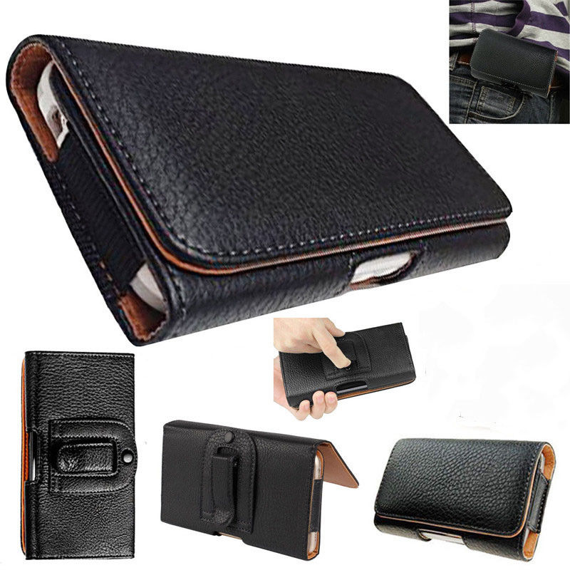 Universal Belt Clip Leather Case Pouch For Mobile Phones
