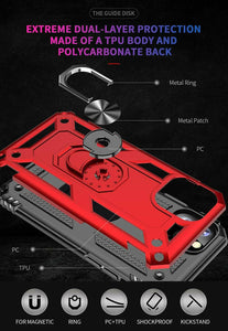 Samsung Galaxy Note Series Dual Layer Heavy Duty Shockproof Magnetic iRing Case Cover