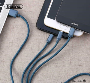 REMAX RC-131th 3 in 1 Charging Data Cable iPhone Samsung