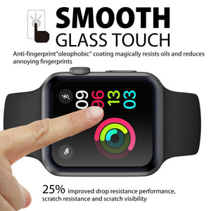 Apple Watch FULL COVERAGE CURVED Tempered Glass Screen Protector