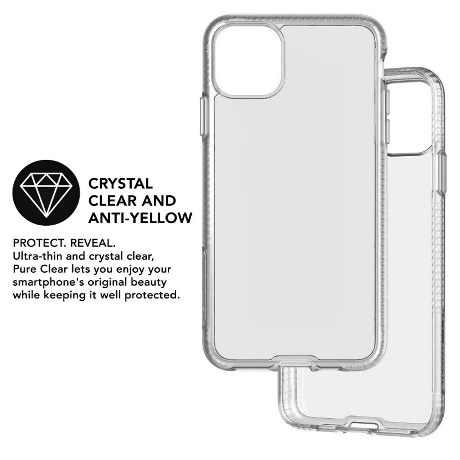 iPhone Tech21 Pure Clear Antimicrobial Shockproof Slim Protection Case for Apple iPhone