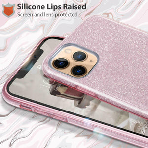iPhone Ultra Slim 3 Layer Hybrid Back Cover Sparkle Shinning Protective Bumper Bling Glitter Case